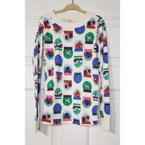 Hannah Andersson Snow Globe‎ Pajamas 100% Organic Cotton Size 6/7